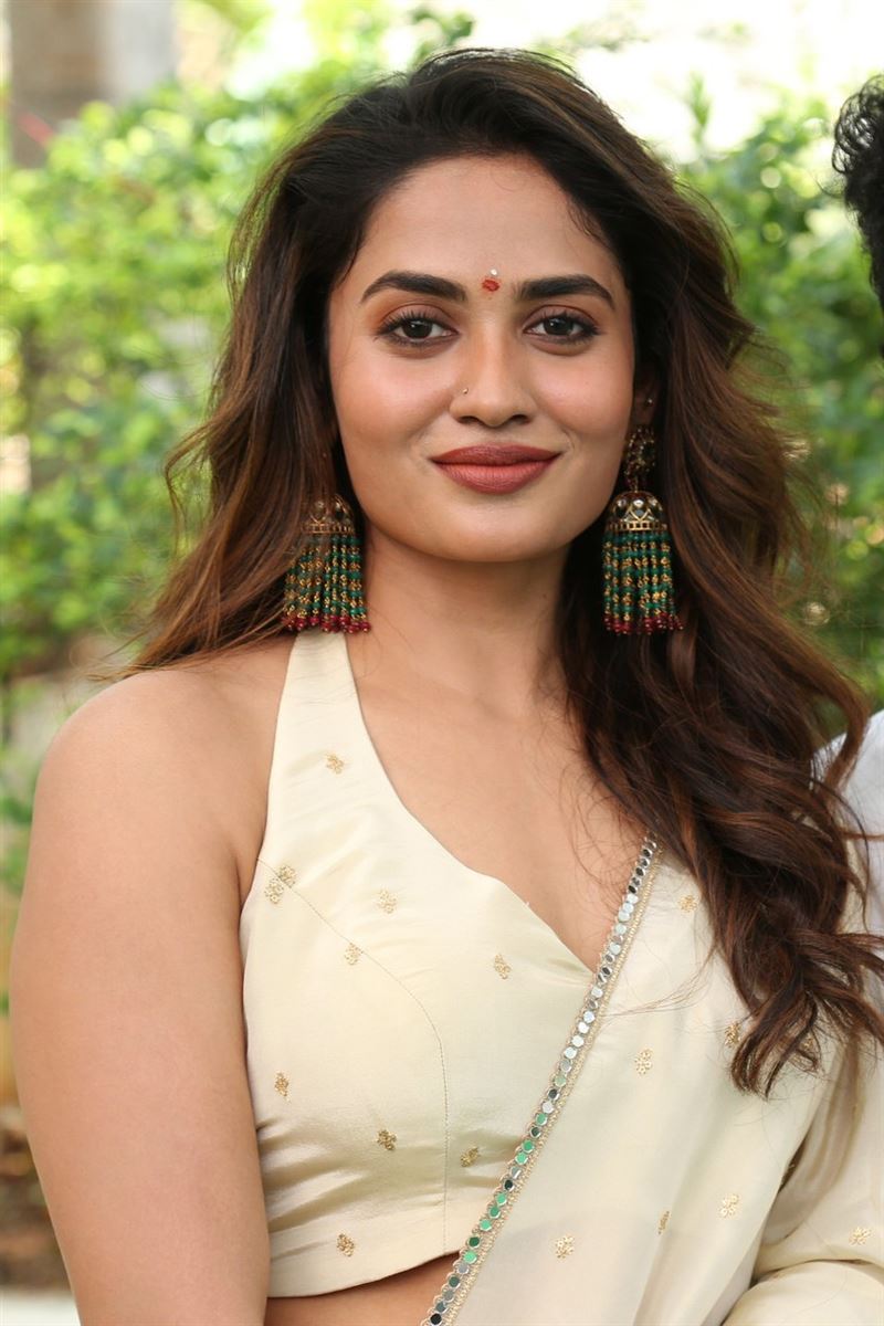 TELUGU ACTRESS TEJU ASHWINI CUTE PHOTOS IN LEHENGA DRESS AT SANGEET MOVIE LAUNCH 3